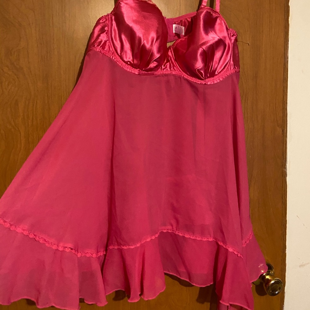 Pink sheer lingerie